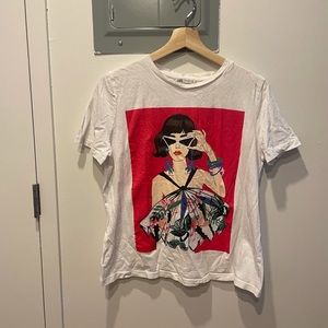 Zara fashionista tee Size M